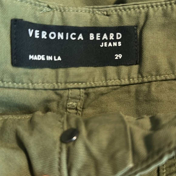 NWT Veronica Beard Arya Straight Carpenter Pants Size 29 Military Green - Picture 6 of 10
